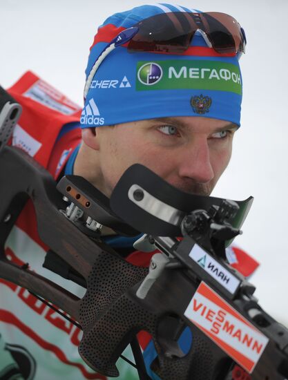 Biathlon World Cup. Stage six. Men's sprint