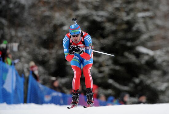 Biathlon World Cup. Stage six. Men's sprint