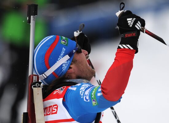 Biathlon World Cup. Stage six. Men's sprint