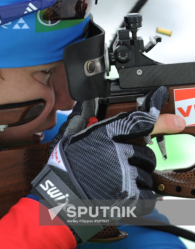 Biathlon World Cup. Stage six. Men's sprint