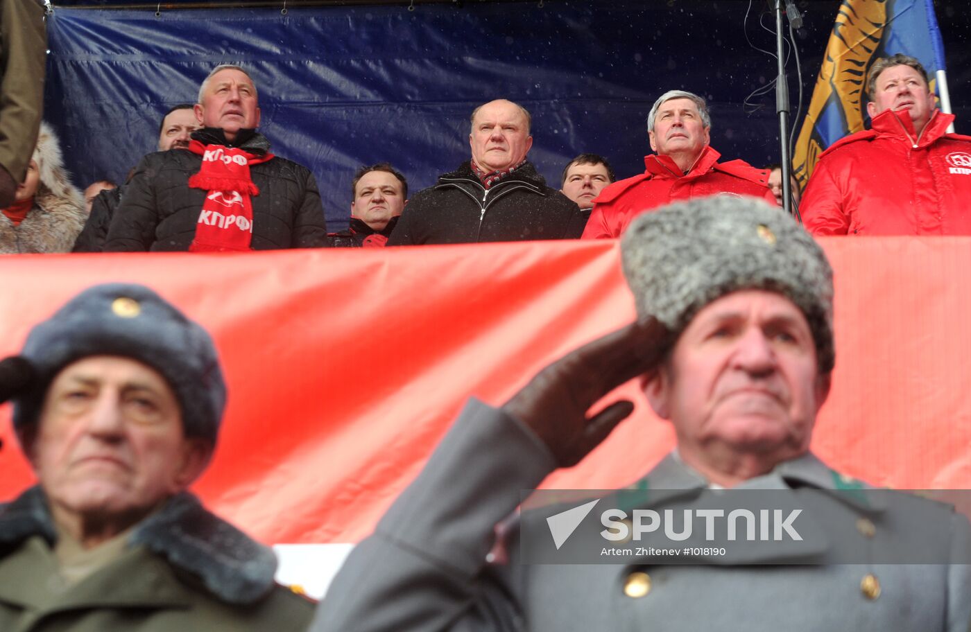 Russian Communists rally for Fair Election and Worthy Life