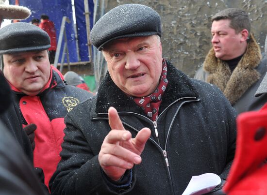 Russian Communists rally for Fair Election and Worthy Life