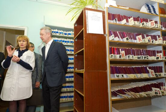 Moscow Mayor Sergei Sobyanin visits Clinic No.108