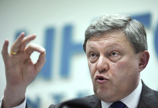 News conference by Grigory Yavlinsky
