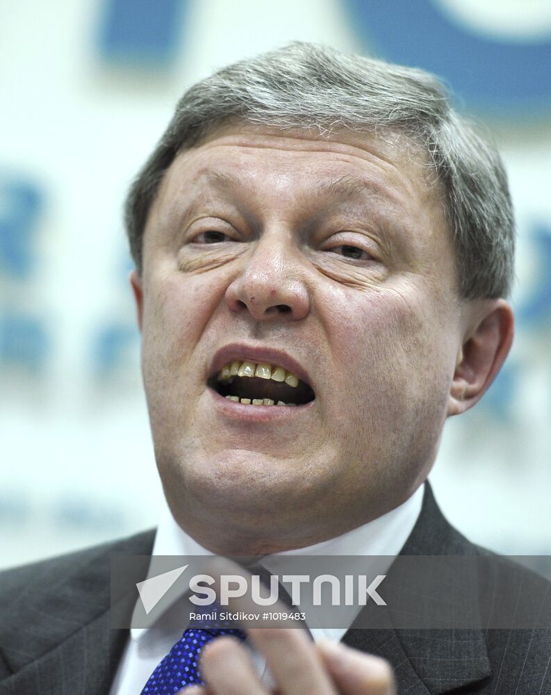 News conference by Grigory Yavlinsky