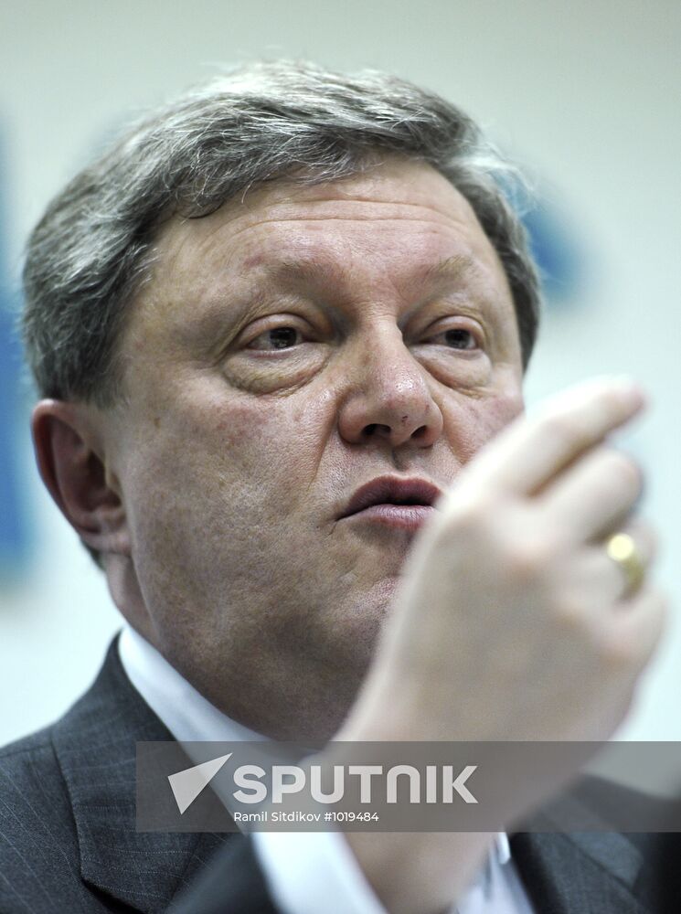 News conference by Grigory Yavlinsky