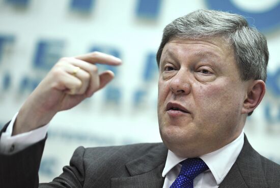 News conference by Grigory Yavlinsky
