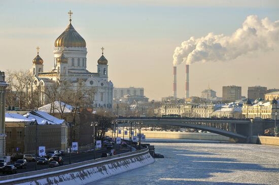 Subzero temperatures in Moscow
