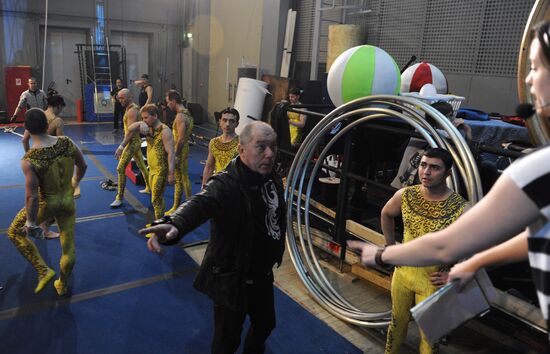 Rehearsal of Zarkana Cirque du Soleil Show in Kremlin