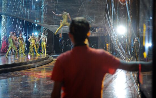 Rehearsal of Zarkana Cirque du Soleil Show in Kremlin