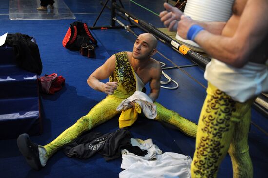 Rehearsal of Zarkana Cirque du Soleil Show in Kremlin