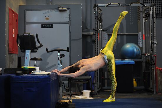 Rehearsal of Zarkana Cirque du Soleil Show in Kremlin