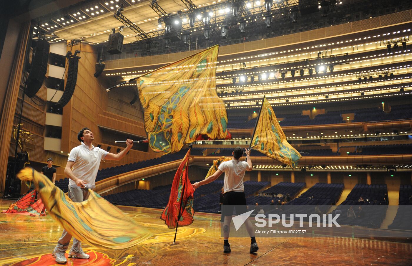 Rehearsal of Zarkana Cirque du Soleil Show in Kremlin