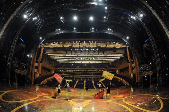 Rehearsal of Zarkana Cirque du Soleil Show in Kremlin