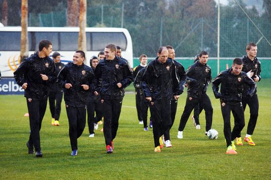 Football. Pre-season CSKA team training camp