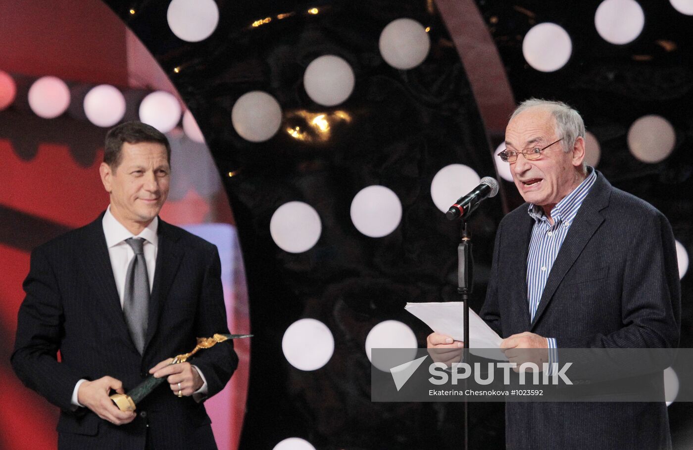 Golden Eagle Award winners at award ceremony