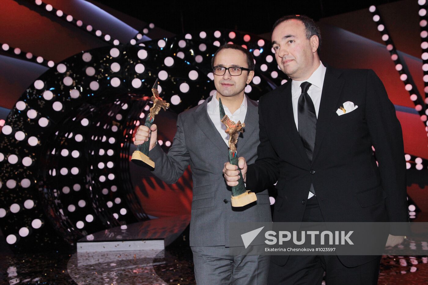 Golden Eagle Award winners at award ceremony