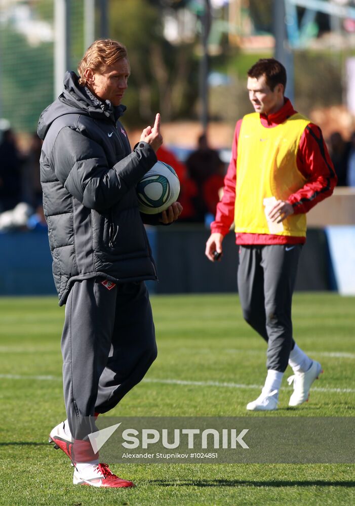 Diniyar Bilyaletdinov trains as FC Spartak's player