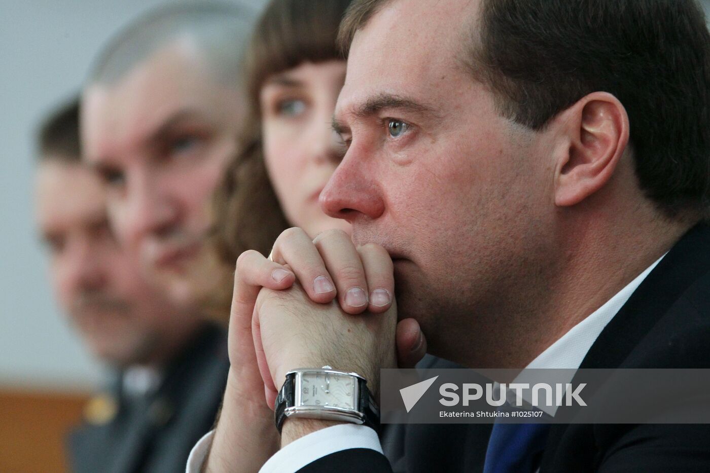Dmitry Medvedev at Interior Ministry's Moscow Region Department
