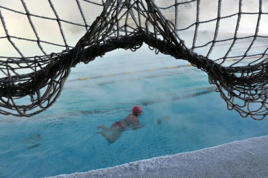 Outdoor swimming pool at Luzhniki sports complex