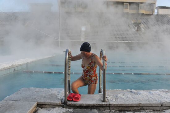 Outdoor swimming pool at Luzhniki sports complex