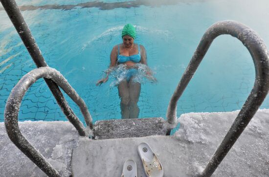 Outdoor swimming pool at Luzhniki sports complex