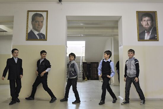 Polling station prepared for Russian presidential election