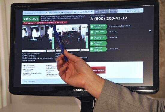 Polling station prepared for Russian presidential election