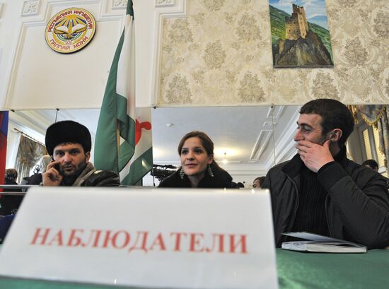Polling station prepared for Russian presidential election