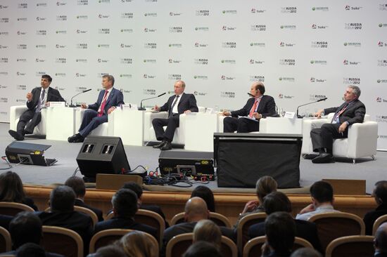 Vladimir Putin attends Russia 2012 investment forum in Moscow