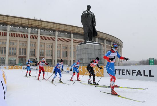 World Cup cross-country skiing stage. Women's sprint