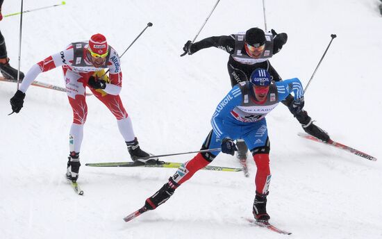 World Cup cross-country skiing stage. Men's sprint
