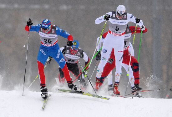 World Cup cross-country skiing stage. Men's sprint