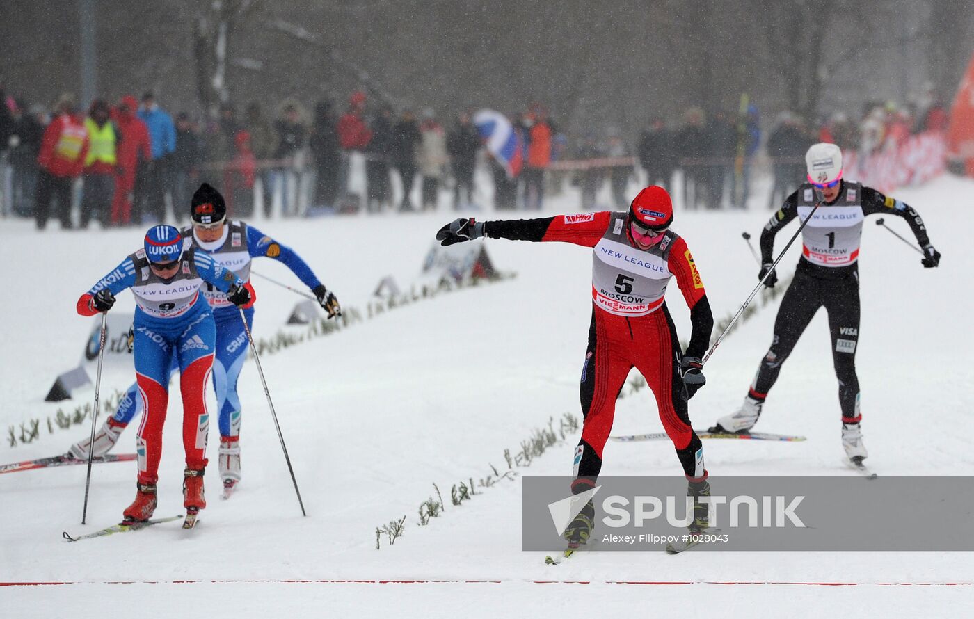 World Cup cross-country skiing stage. Women's sprint