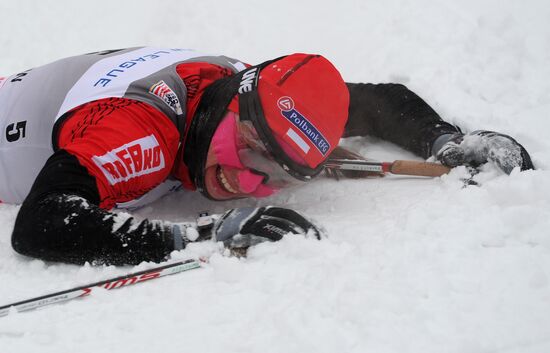 World Cup cross-country skiing stage. Women's sprint
