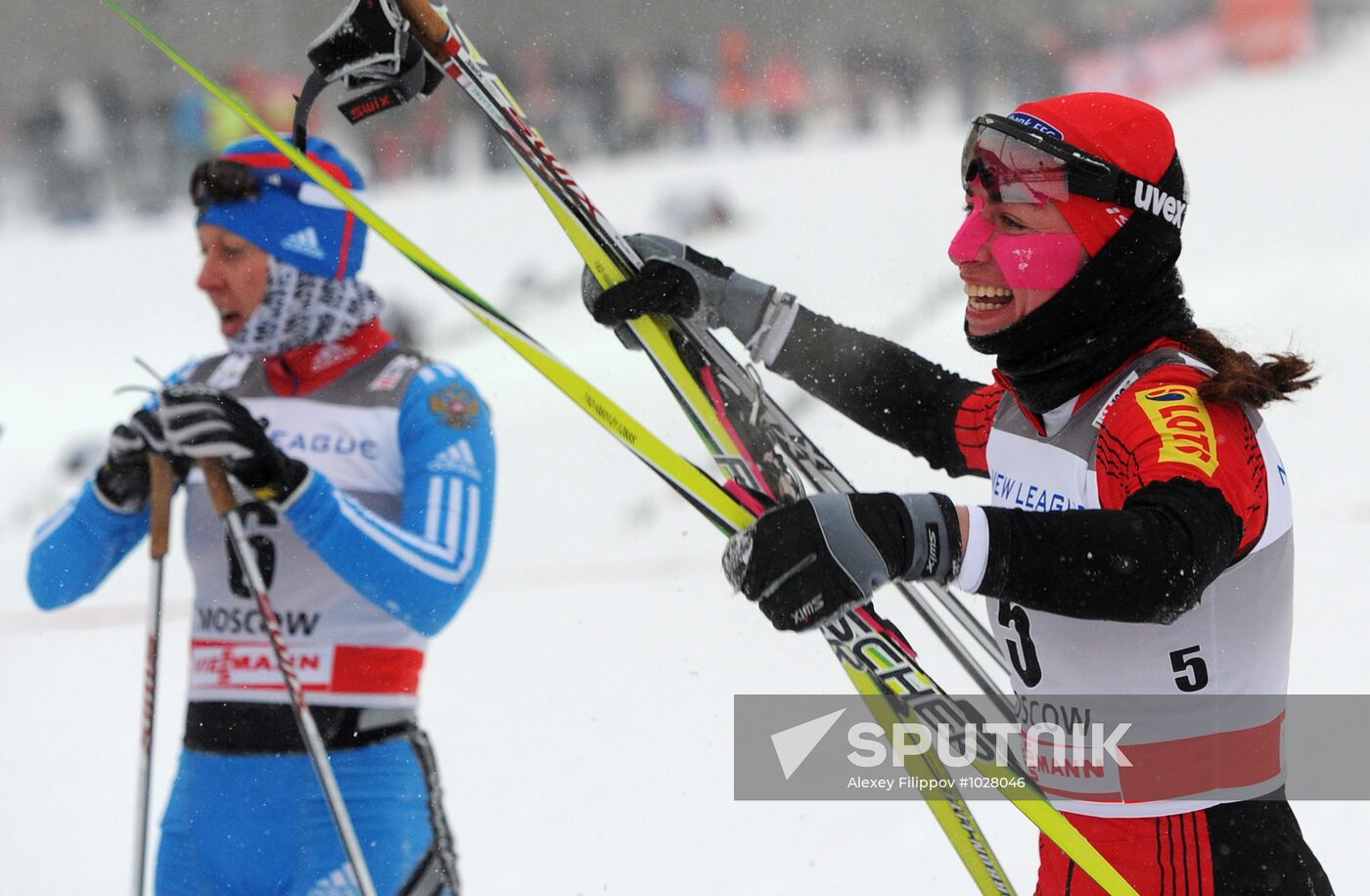 World Cup cross-country skiing stage. Women's sprint