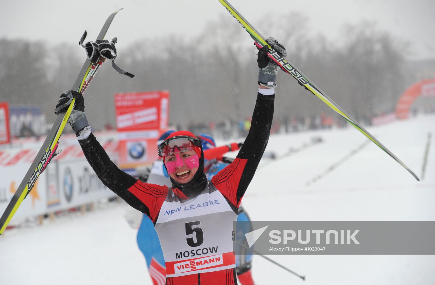 World Cup cross-country skiing stage. Women's sprint