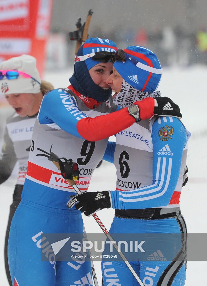 World Cup cross-country skiing stage. Women's sprint