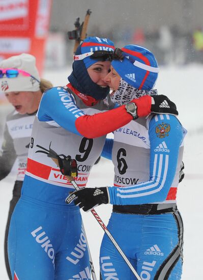 World Cup cross-country skiing stage. Women's sprint