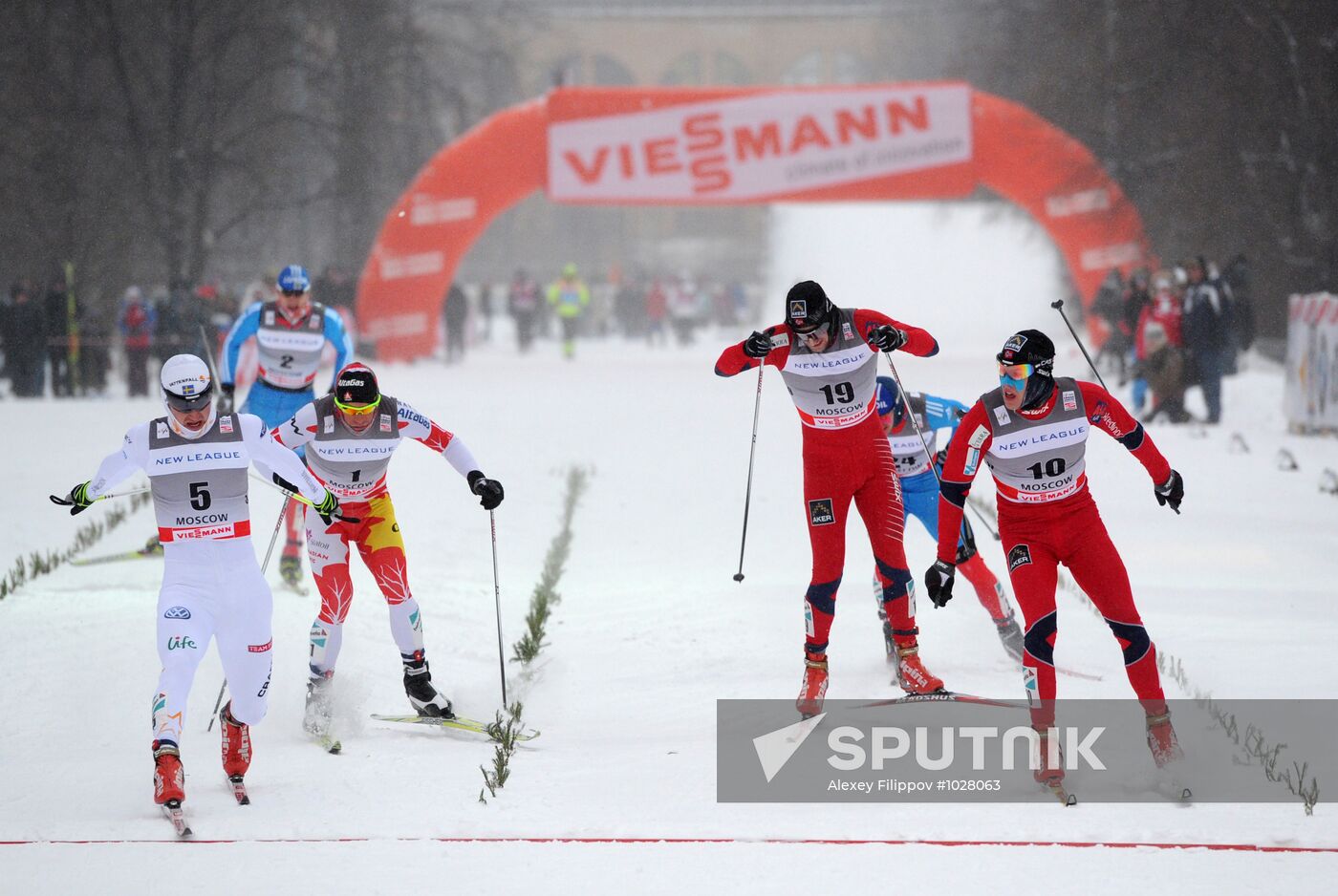 World Cup cross-country skiing stage. Men's sprint