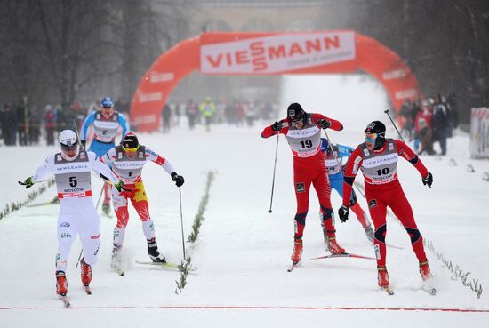 World Cup cross-country skiing stage. Men's sprint