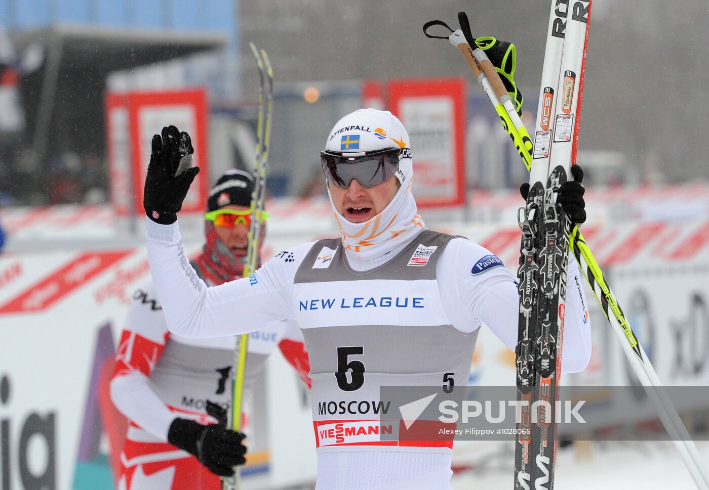 World Cup cross-country skiing stage. Men's sprint