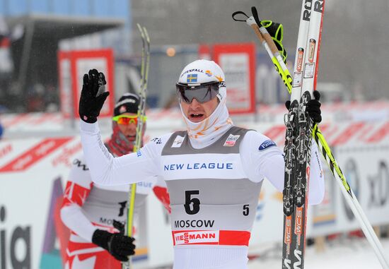 World Cup cross-country skiing stage. Men's sprint