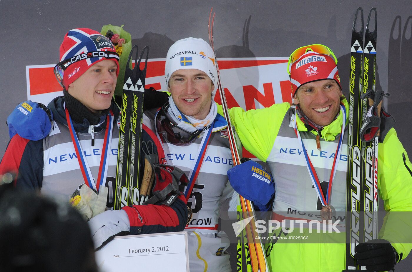 World Cup cross-country skiing stage. Men's sprint
