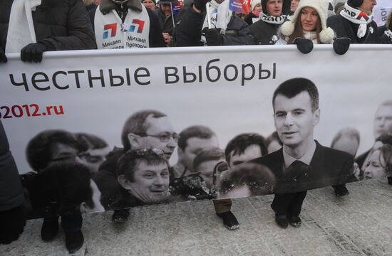 For Fair Elections rally in Moscow