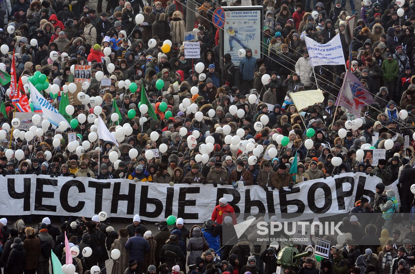 For Fair Elections rally in Moscow