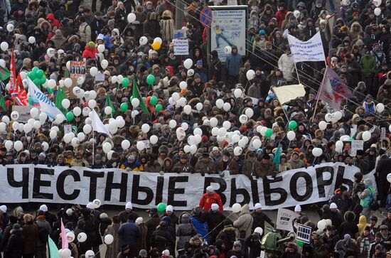 For Fair Elections rally in Moscow