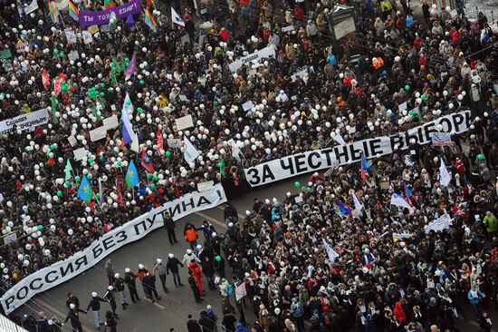 For Fair Elections rally in Moscow