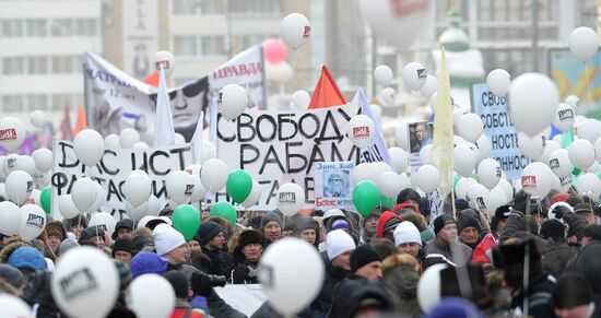 For Fair Elections rally in Moscow