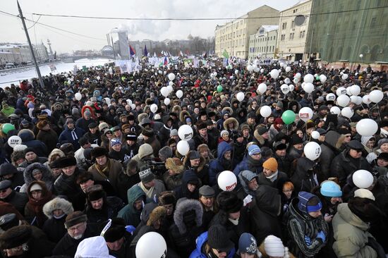 For Fair Elections rally in Moscow